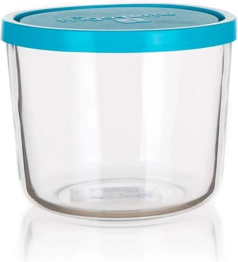 Glazen kom FRIGOVERRE 813 ml, blauw deksel