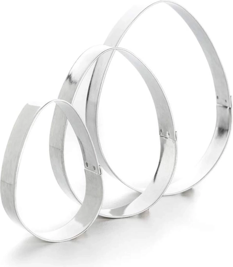 Set uitsteker voor koekjes in eivorm, 3 stuks