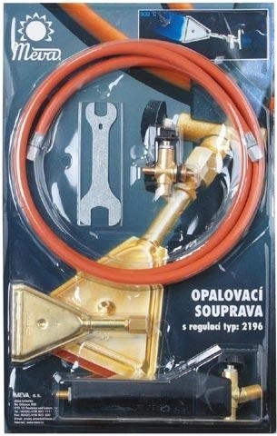 Afbrandset met platte brander voor propaan-butaan