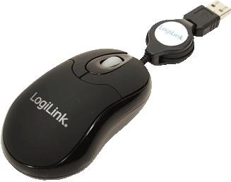 LogiLink Mini-muis USB met oprolkabel