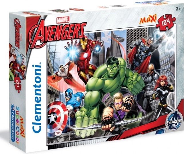 Puzzel CLEMENTONI Avengers Klaar voor de strijd MAXI 104 stukjes