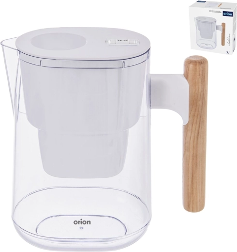 Orion waterfilterkan Whiteline 3 l wit met houtdecor