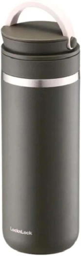 RVS thermosfles met handgreep LocknLock Metro Two-Away 475 ml khaki