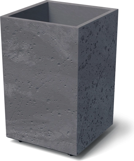 Sierra Square High bloempot betoneffect 38,5 cm marengo