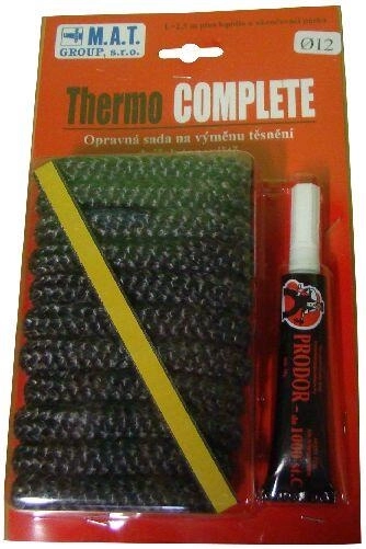 Isolerende afdichtingskoord 8 mm THERMOKOMPLET met lijmset, 2,5 m, tot 500 °C