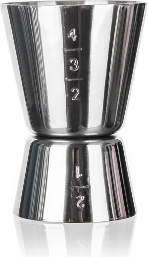 Barmaatbeker van roestvrij staal 20/40 ml AKCENT