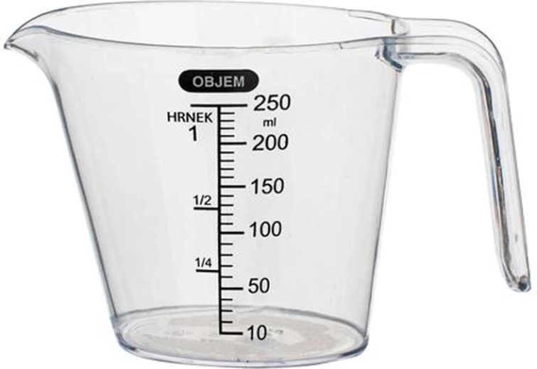 Plastic maatbeker met schenktuit 250 ml TORO