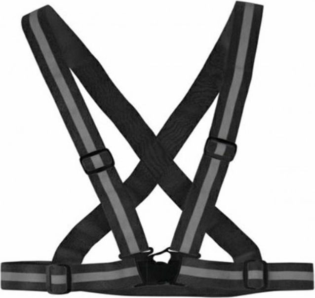 Ag590b reflecterend vest met harnas zwart