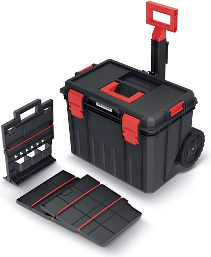 Gereedschapskoffer op wielen MODULAR SOLUTION 530 × 355 × 390 mm, zwart