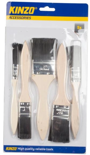 Set platte kwasten 5 stuks (13–50 mm)