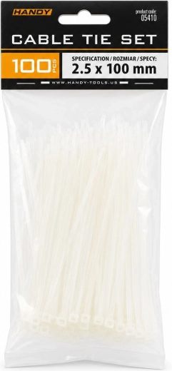 Kabelbinders 100 × 2,5 mm transparant, 100 stuks