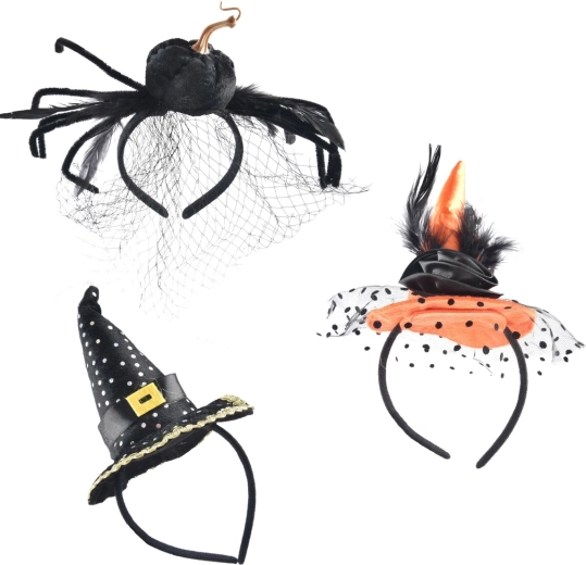 Heksen-carnavalsdiadeem van polyester 24 cm (3 varianten)