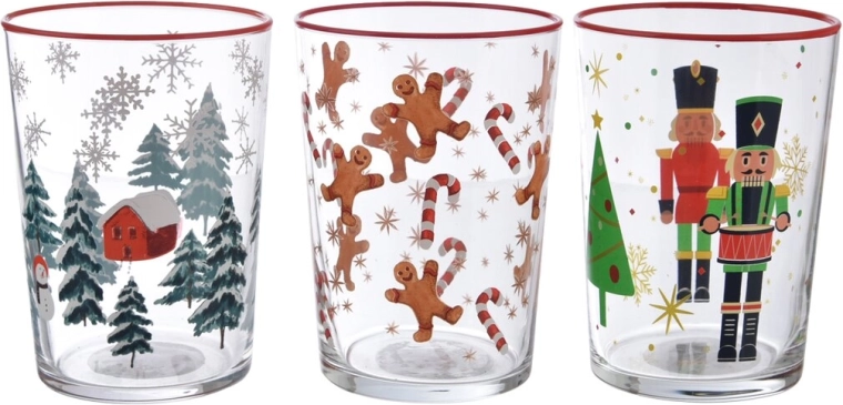 Kerstglas 510 ml (3 decorvarianten)