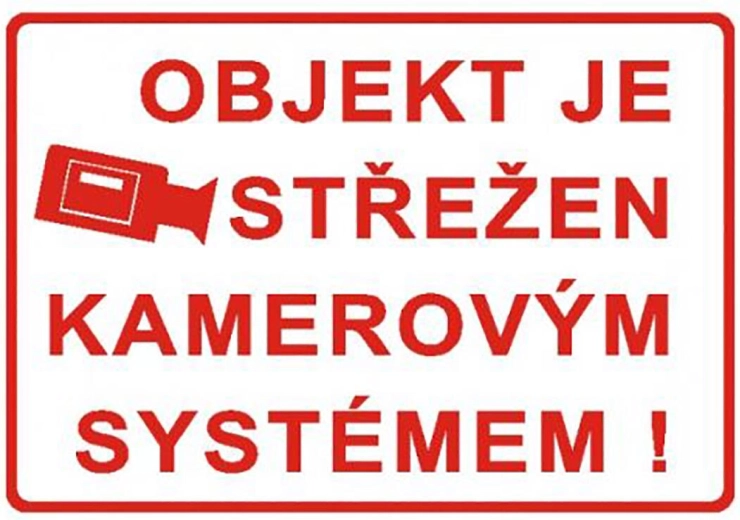 Waarschuwingsbord – object bewaakt door camerasysteem A4 kunststof