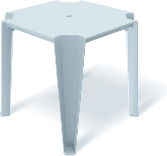 Eettafel Lottie – lichtgrijze kunststof tuin- en balkontafel