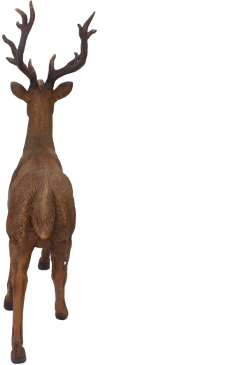 Kerstfiguur staand hert - 1 stuk