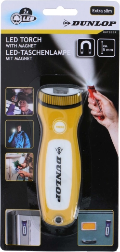 Zaklamp DUNLOP 2× LED met magneet
