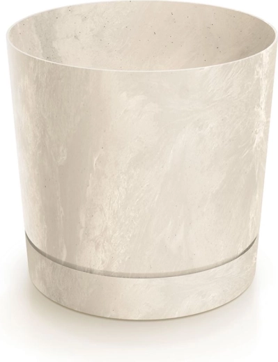 Bloempot Tubo P betoneffect crème 17,8 cm