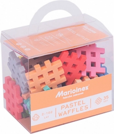 Waffle Blokjes Mini Pastel 35 stuks