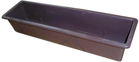 Plastic bloembak 60 cm bruin