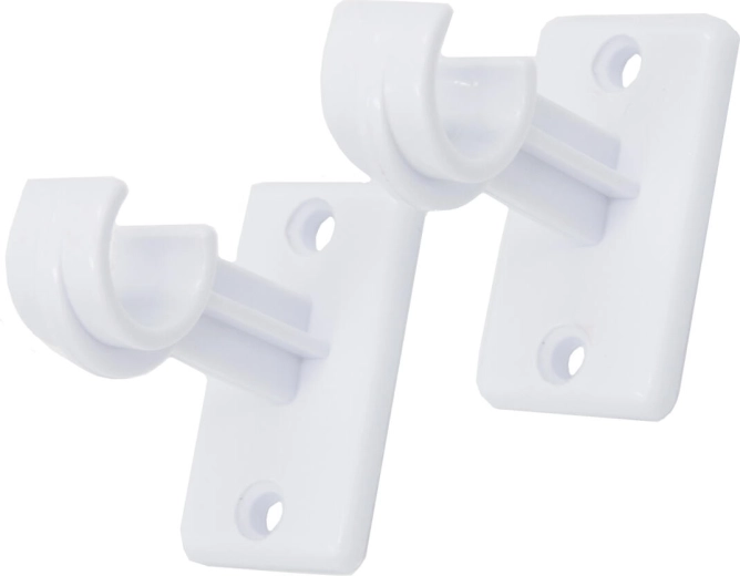 Vitragehaak wit, kunststof, 2 stuks