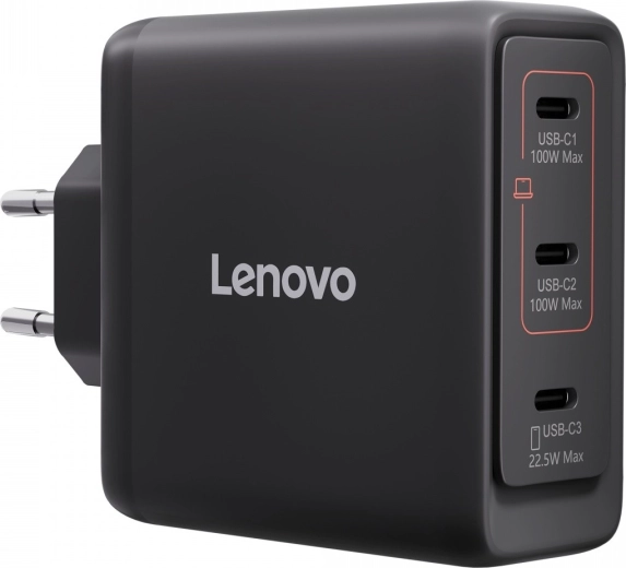Lenovo multiport USB‑C GaN-oplader 100 W