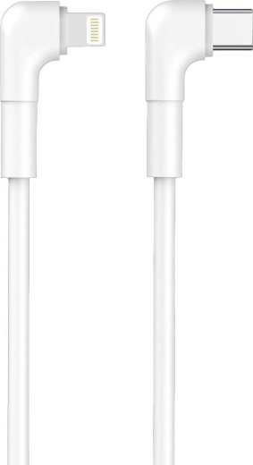 Maxlife haakse kabel USB‑C naar Lightning 1 m, 27 W, wit