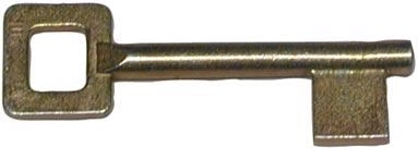 Lange klaviersleutel van verzinkt staal, verpakking 3 stuks