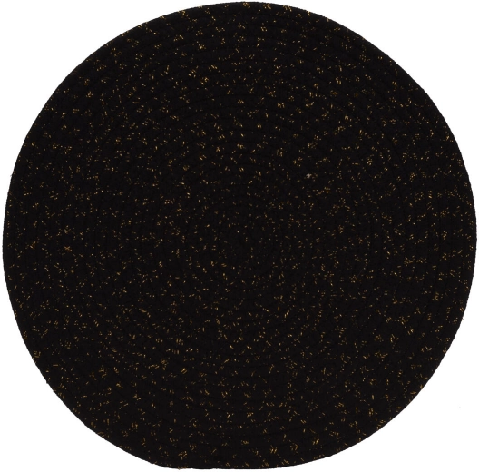 Rond placemat 38 cm – zwart met gouden lurex