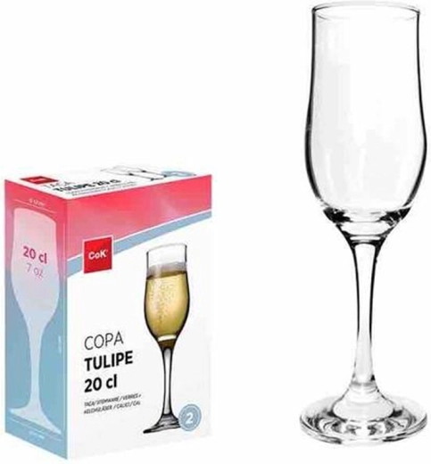 Set van champagneglazen Tulipe 200 ml, 2 stuks