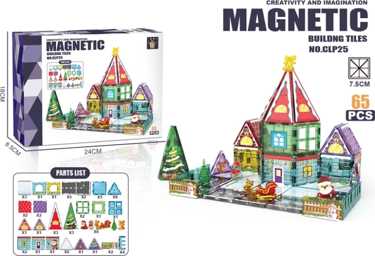 Magnetische bouwset Sint-Nicolaashuis 65 onderdelen
