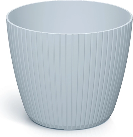 Kunststof bloempot Lamia 13,8 cm lichtgrijs
