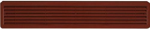 Ventilatierooster voor deuren van kunststof 500 × 90 mm, bruin (2 stuks)