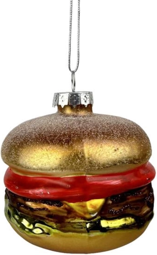 Kerstglazen ornament hamburger