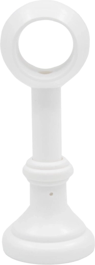 Witte kunststof houder voor gordijnroede