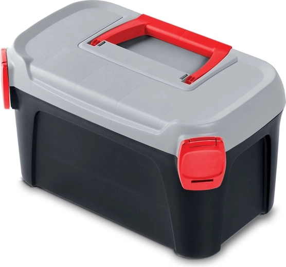 Gereedschapskoffer Smart 7 l, zwart met grijze deksel