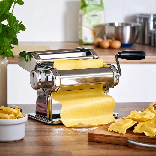 Handmatige roestvrijstalen machine voor deeg en pasta 3-in-1 - 1 stuk