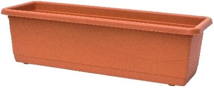 Kunststof bloembak LOBELIA 60 cm terracotta
