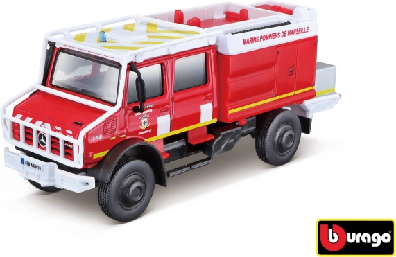 Bburago reddingsvoertuig Mercedes‑Benz Unimog U5023 Brandweer 1:50