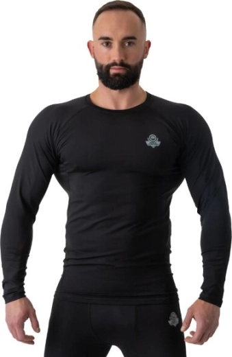 Heren compressie-rashguard DBX Bushido RSL Black met lange mouwen