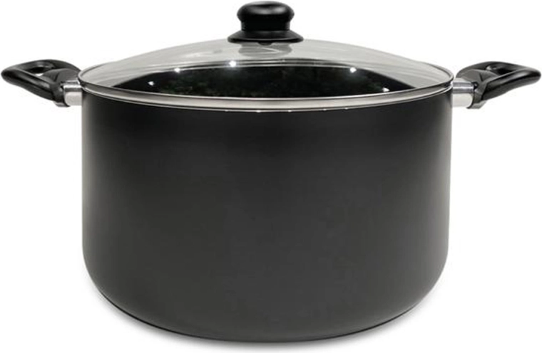 Pan met glazen deksel Kitchisimo Nero 24 cm, 5,5 l