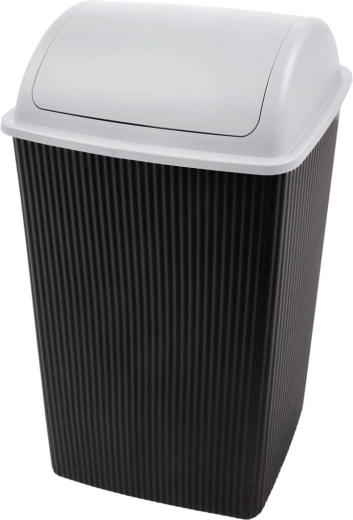 Plastic afvalbak met schommeldeksel 38 l