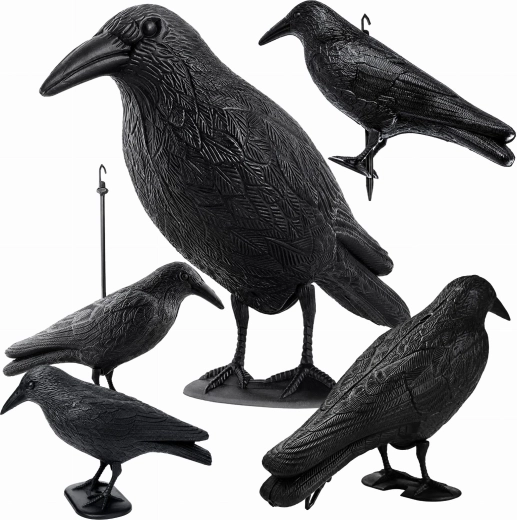 Grote raaf – vogelverjager voor balkon en tuin 32 × 11 × 20 cm - 1 stuk