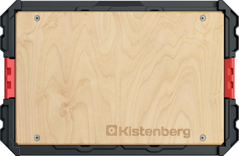 Adapter x block adapter bench – zwart met een vast houten werkblad