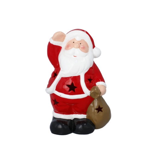 Kerstdecoratiefiguur van Sinterklaas met een zak vol cadeaus