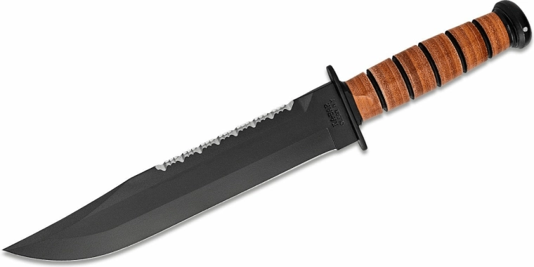 KA-BAR Big Brother – survivalmes 24 cm met leren handgreep en schede