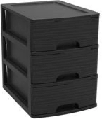 Modulaire kast met 3 lades A5, zwart steen