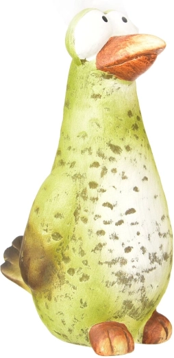 Keramisch decoratief vogeltje groen 29 cm