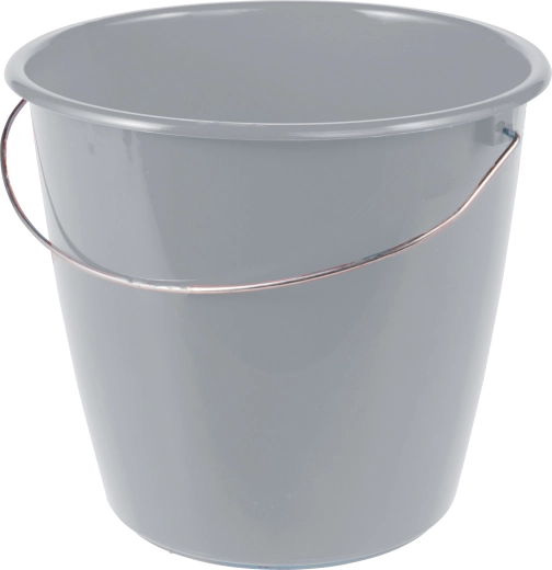Emmer 5 l met metalen oor, grijs