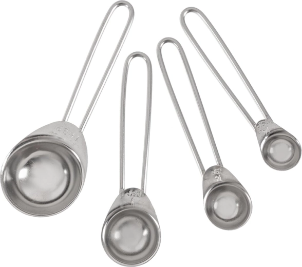 Set roestvrijstalen maatlepels mix lepels (4 stuks)